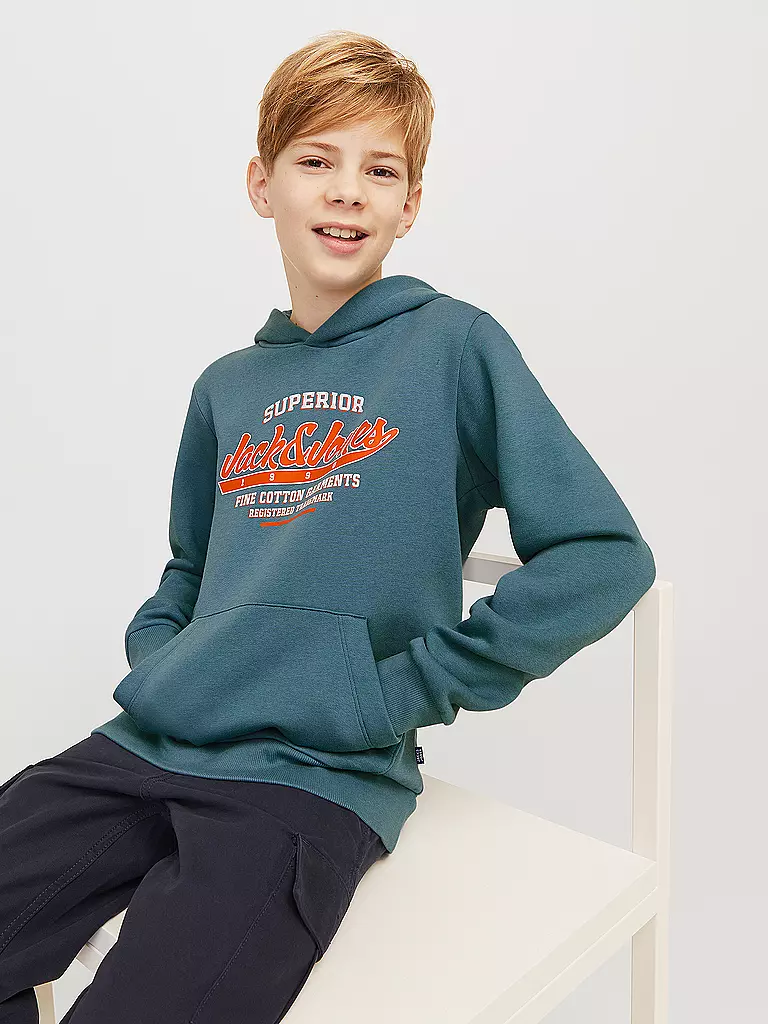 JACK & JONES | Jungen Kapuzensweater - Hoodie JJELOGO | Petrolio
