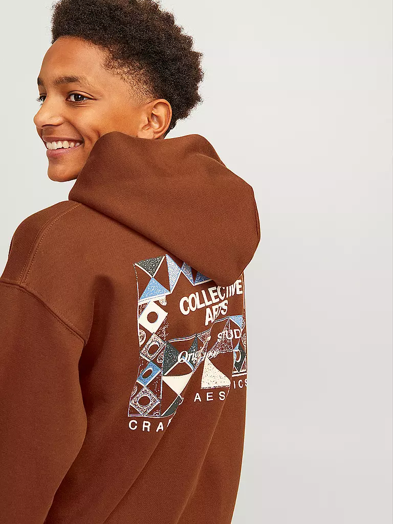 JACK & JONES | Jungen Kapuzensweater - Hoodie JORNOHO  | Marrone