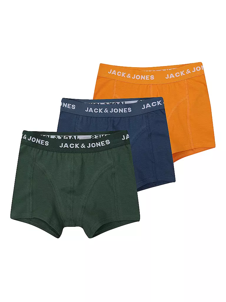 JACK & JONES | Jungen Pants 3-er Pkg. JACKEX dark green/dark cheddar - ensign bl | Verde scuro