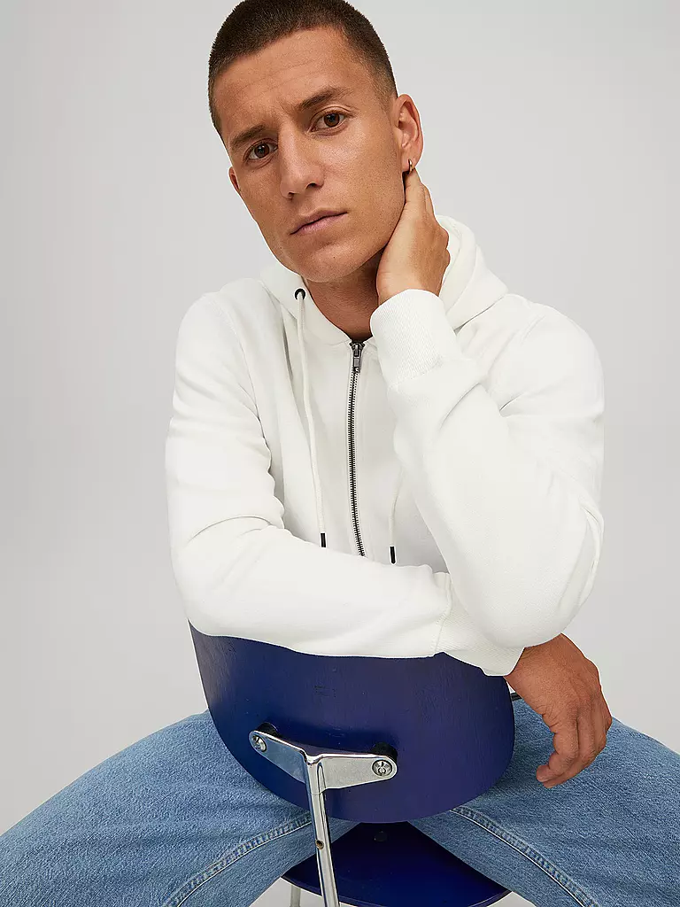 JACK & JONES | Kapuzensweatjacke JJESTAR  | Bianco