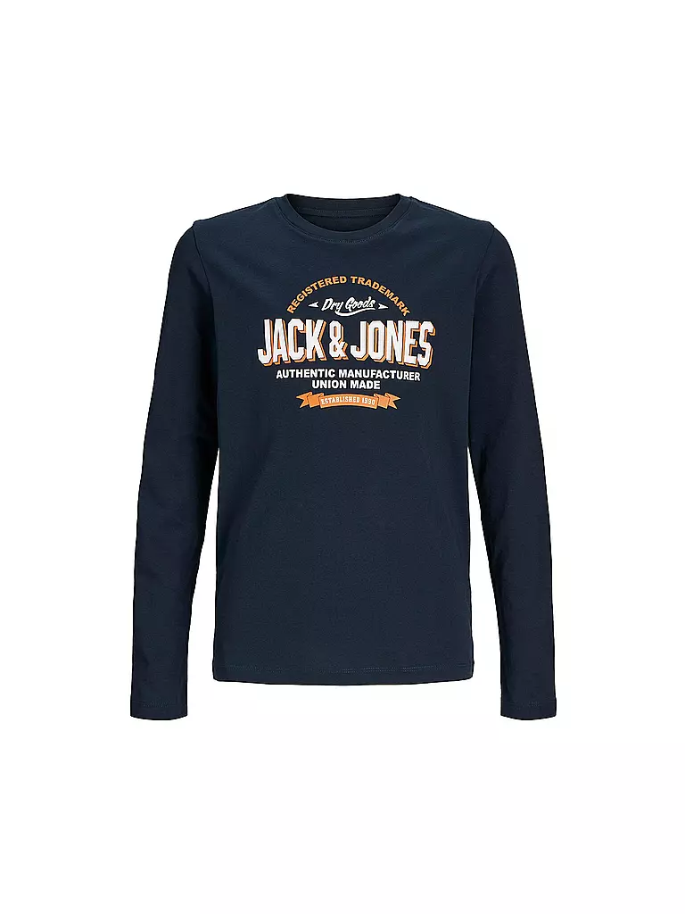 JACK & JONES | Maglietta a maniche lunghe da ragazzo JJELOGO | Blu scuro