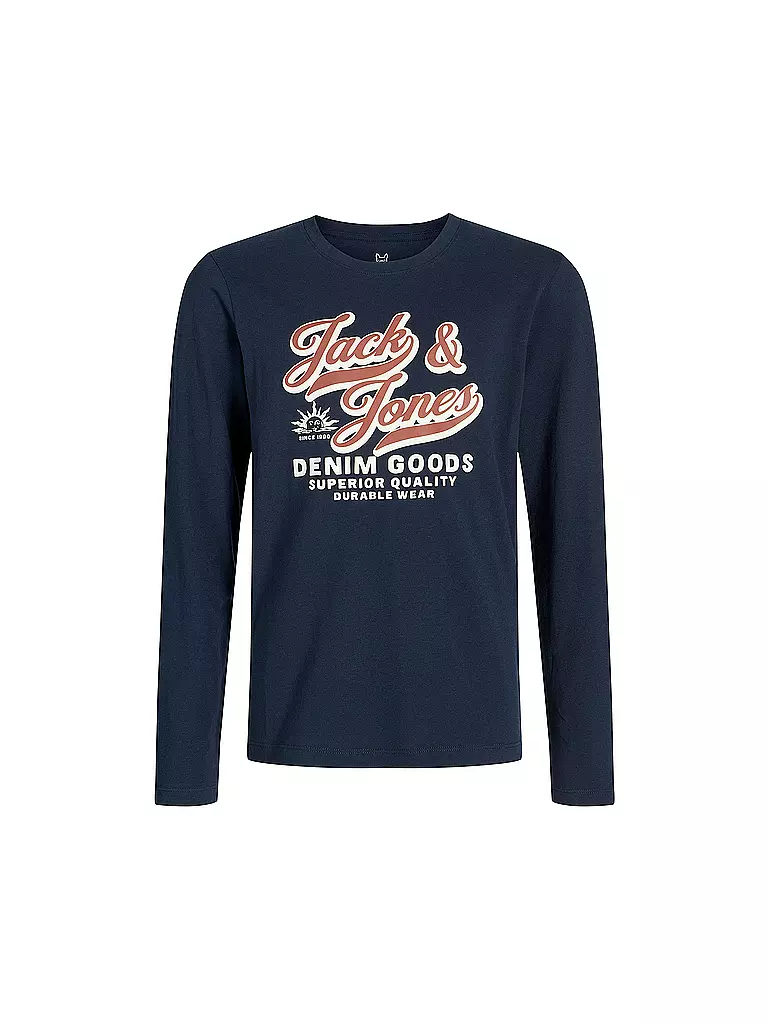 JACK & JONES | Maglietta a maniche lunghe da ragazzo JJELOGO | Blu scuro