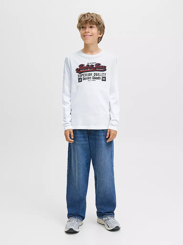 JACK & JONES | Maglietta a maniche lunghe da ragazzo JJELOGO | Bianco