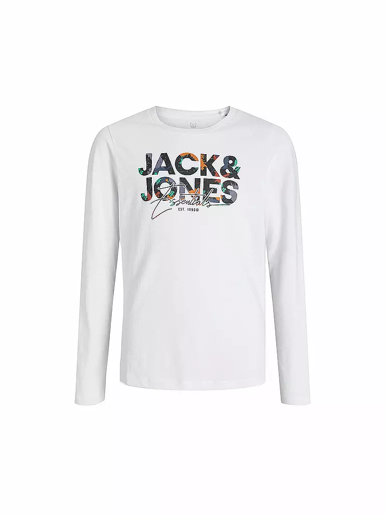 JACK & JONES | Maglietta a maniche lunghe da ragazzo JJGEPLAS | Bianco