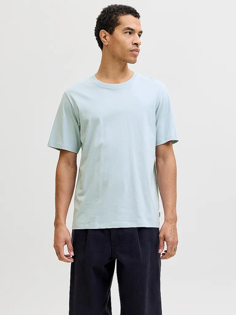 JACK & JONES | Nome prodotto: T-Shirt JJEORGANIC
Marca: JACK & JONES
Colore: azzurro
Categorie: Moda, Uomo

Lunghezza manica: Manica corta
Scollo: Girocollo
Materiale: Cotone
Motivo: Tinta unita
Vestibilità (capispalla): Regular | Blu chiaro
