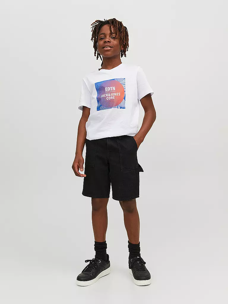 JACK & JONES | Pantaloncini di jeans da ragazzo JJITONY JJIUTILITY | Nero