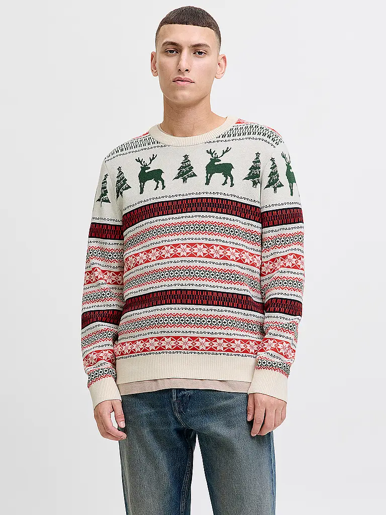 JACK & JONES | Prodotto: Pullover JJXMAS | Verde scuro