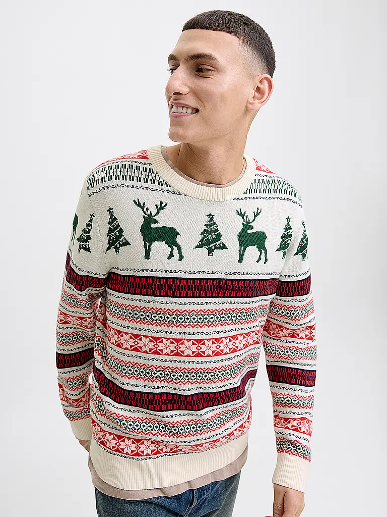 JACK & JONES | Prodotto: Pullover JJXMAS | Verde scuro