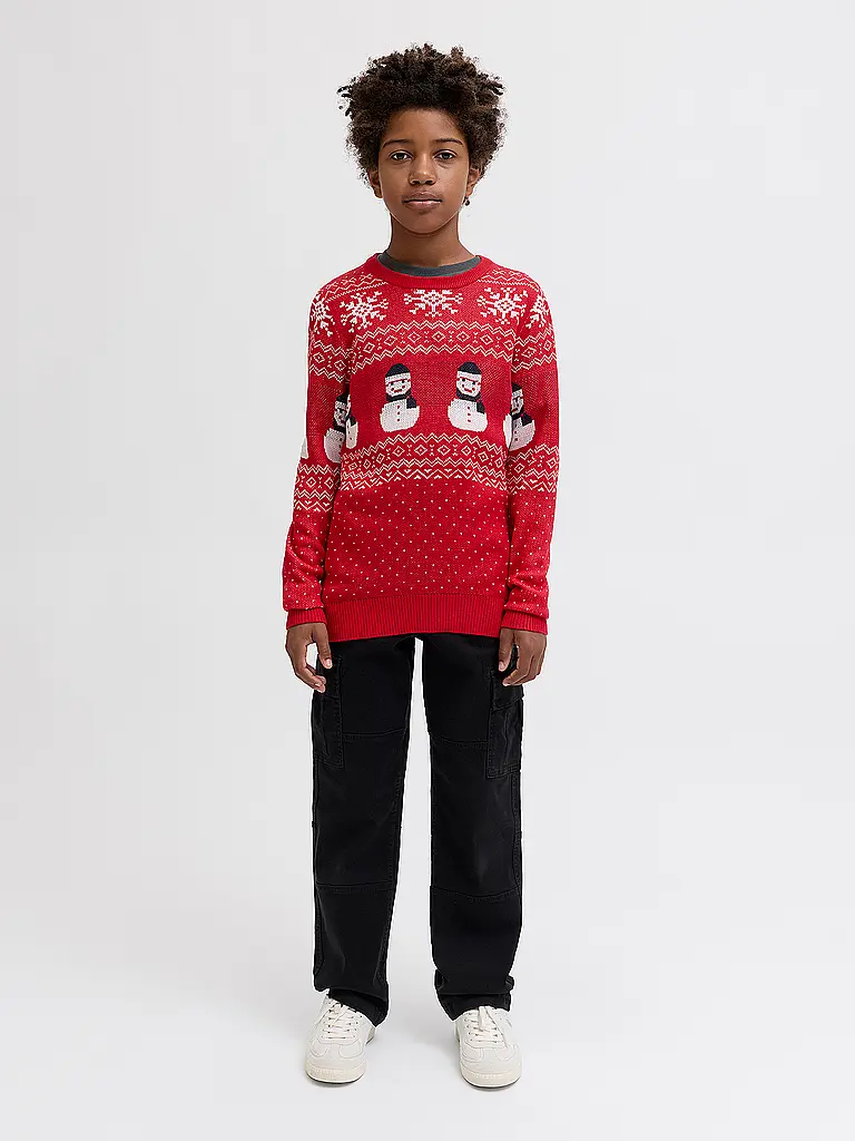 JACK & JONES | Pullover da ragazzo JJXMAS | Rosso