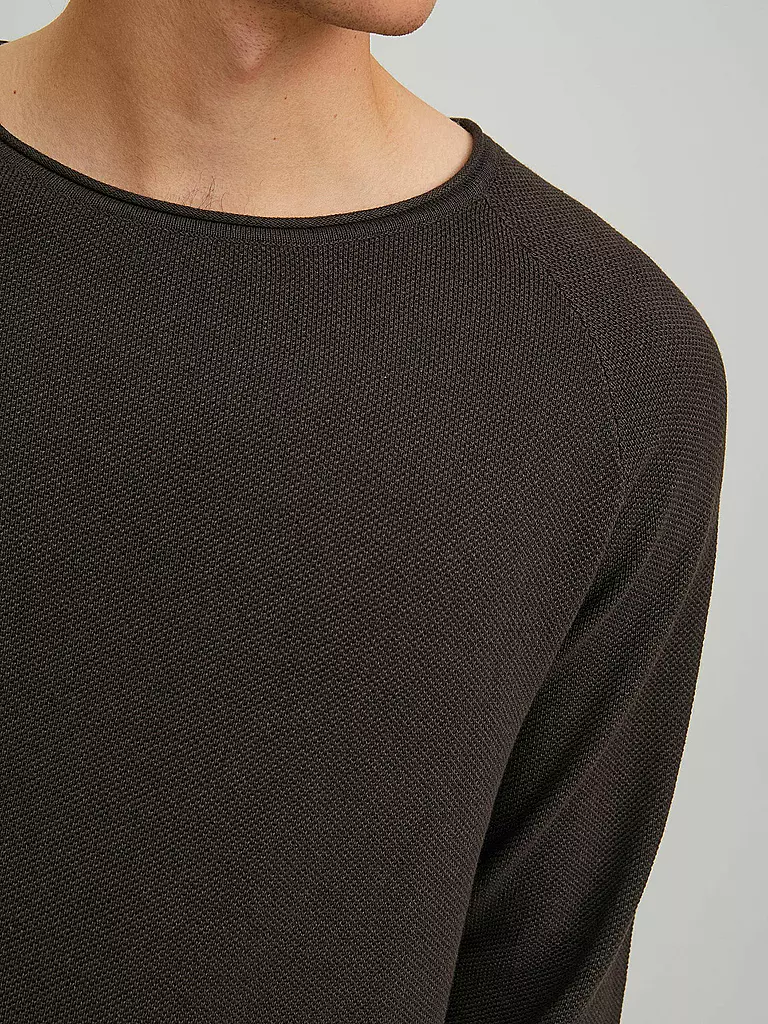 JACK & JONES | Pullover JJEHILL KNIT CREW | Marrone
