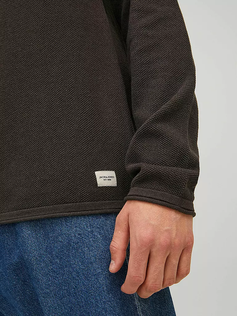 JACK & JONES | Pullover JJEHILL KNIT CREW | Marrone