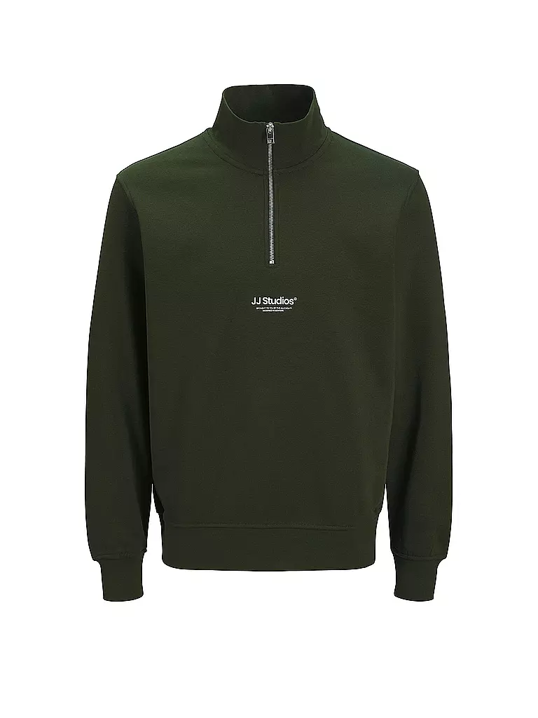 JACK & JONES | Pullover Troyer JJESOHO | Oliva