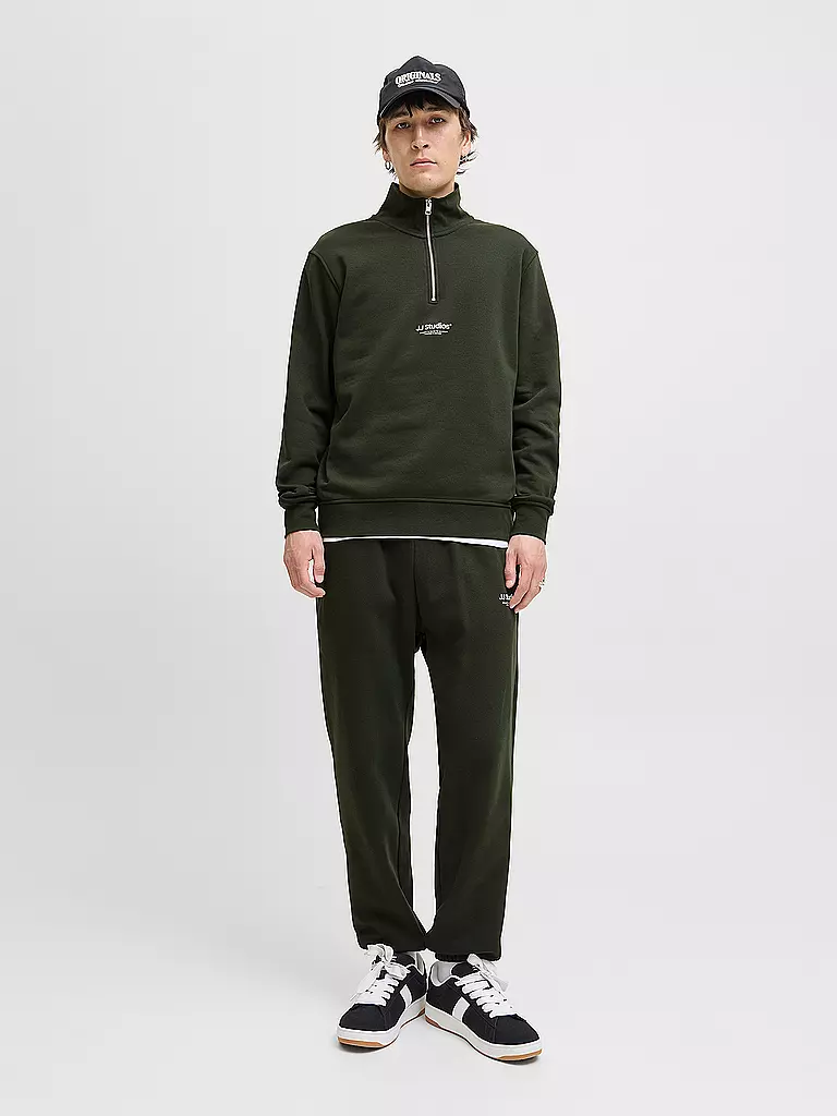 JACK & JONES | Pullover Troyer JJESOHO | Oliva