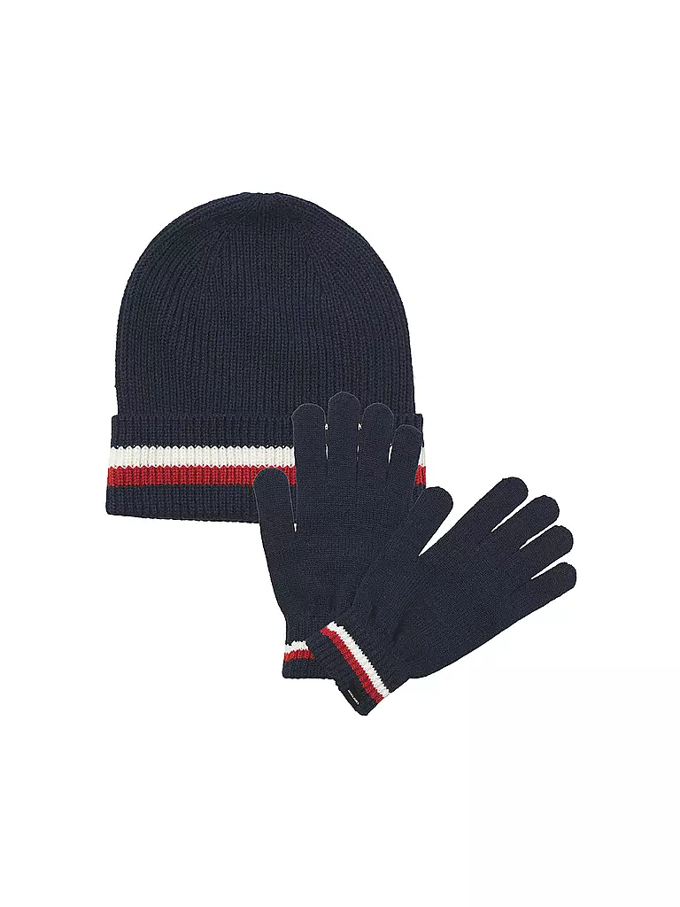 JACK & JONES | Set da bambino 2 pz. Cappello e guanti JACMAKE | Blu scuro