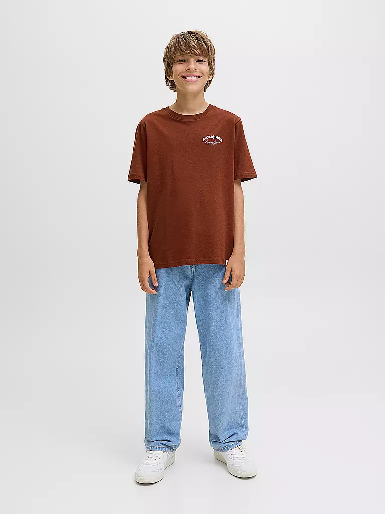 JACK & JONES | T-shirt da ragazzo JJEBRANDES | Rosso scuro