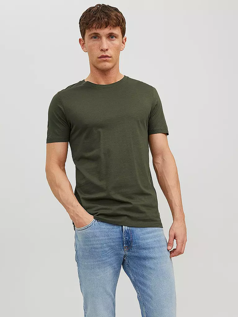 JACK & JONES | T-Shirt Slim Fit "JJEORGANIC" | Oliva