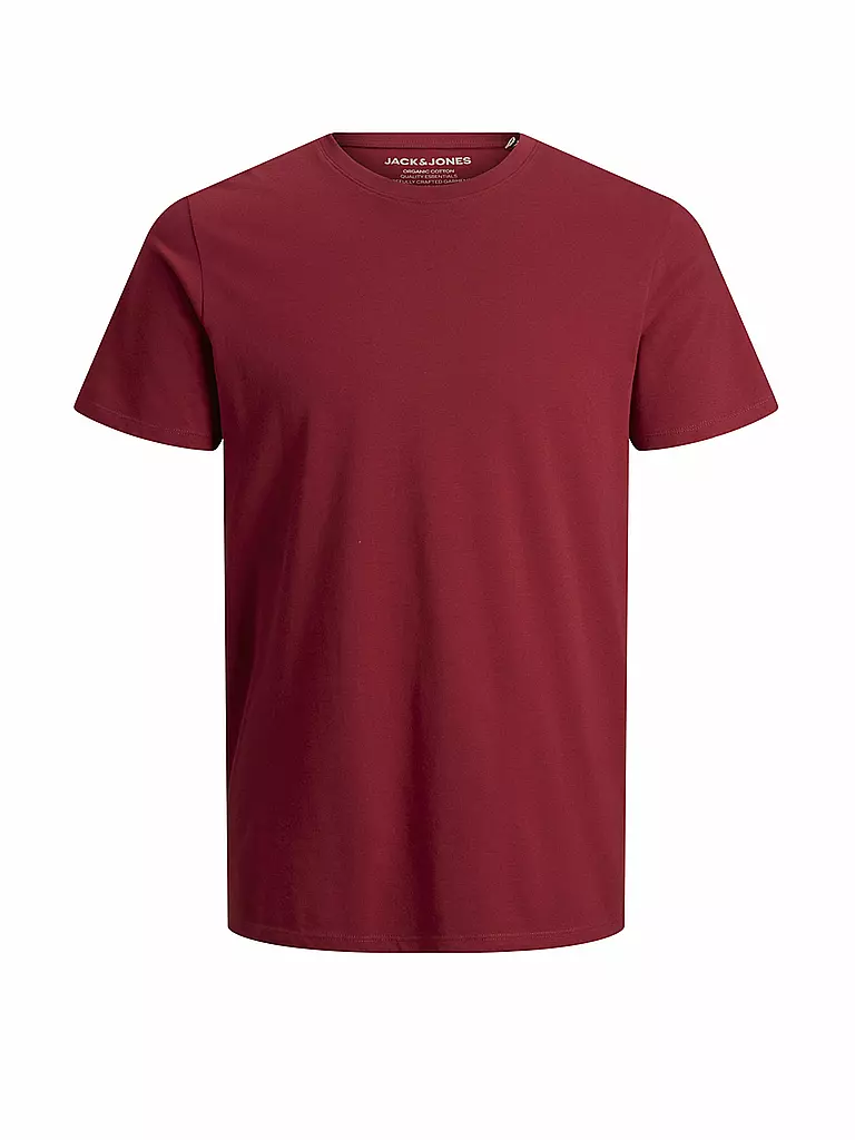 JACK & JONES | T-shirt slim fit JJEORGANIC | Rosso scuro