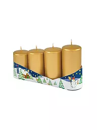 JEKA | Candele a forma di ceppo dell'Avvento, scalate, set da 4, oro | Senza colore