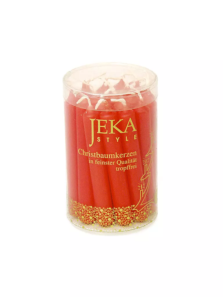 JEKA | Candele per albero di Natale, confezione da 20, Rosso Rosso | Senza colore