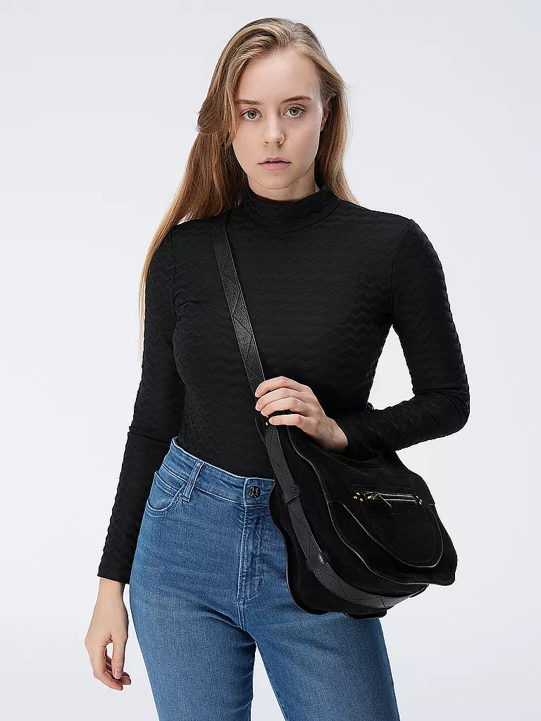 JEROME DREYFUSS | Ledertasche - Hobo Bag DINO | Nero