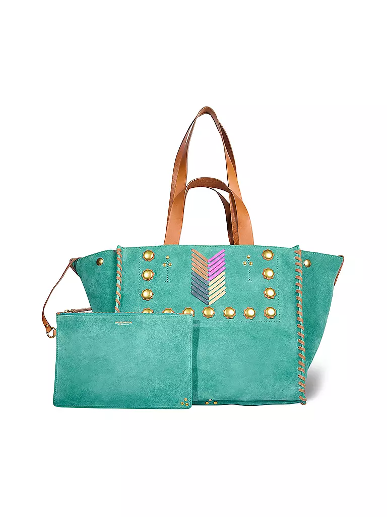 JEROME DREYFUSS | Ledertasche - Shopper LEON Medium | Turchese