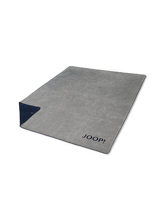 JOOP | Coperta - Plaid 150x200cm Tinta unita Doubleface Argento/Navy
