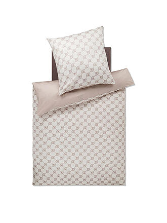 JOOP | Biancheria da letto in raso 70x90cm/140x200cm CORNFLOWER DOUBLE Beige