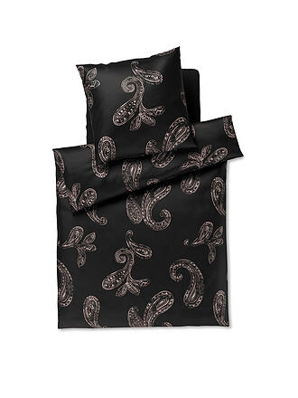 JOOP | Biancheria da letto in raso PAISLEY 70x90cm/140x200cm Nero