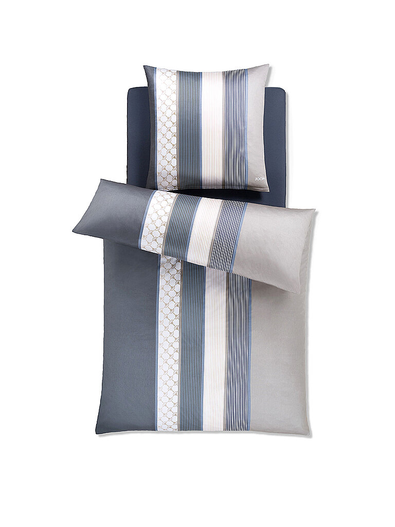 Joop Biancheria da letto in raso Cornflower Stripes 70x90 / 140x200cm (Deep Coal) grigio