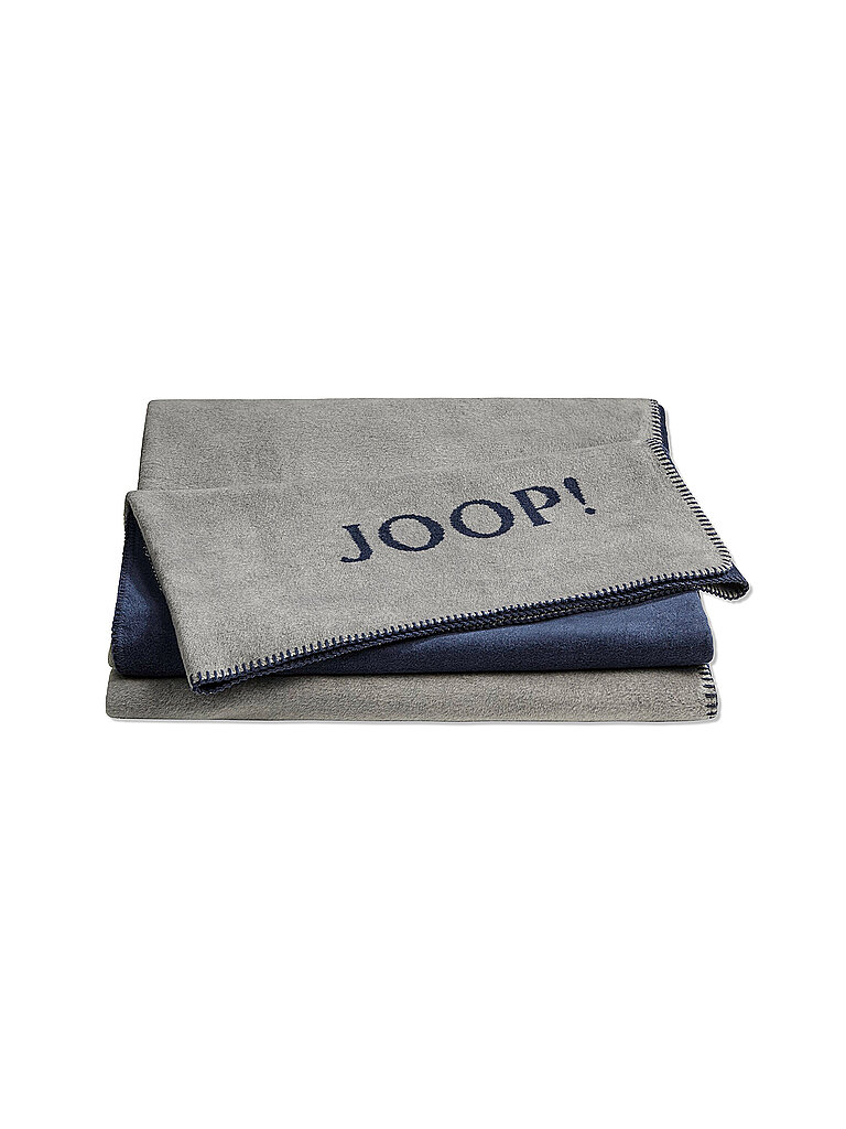 Joop Coperta - Plaid 150x200cm Tinta unita Doubleface Argento/Navy argento