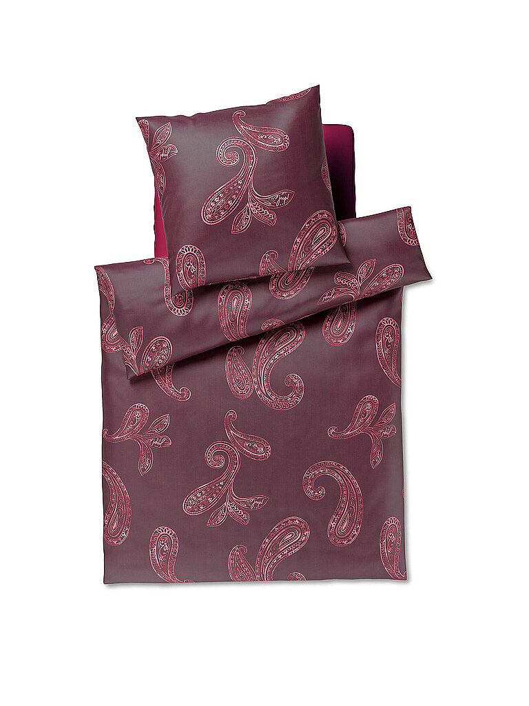 Joop Biancheria da letto in raso PAISLEY 70x90cm/140x200cm Rosso scuro rosso scuro