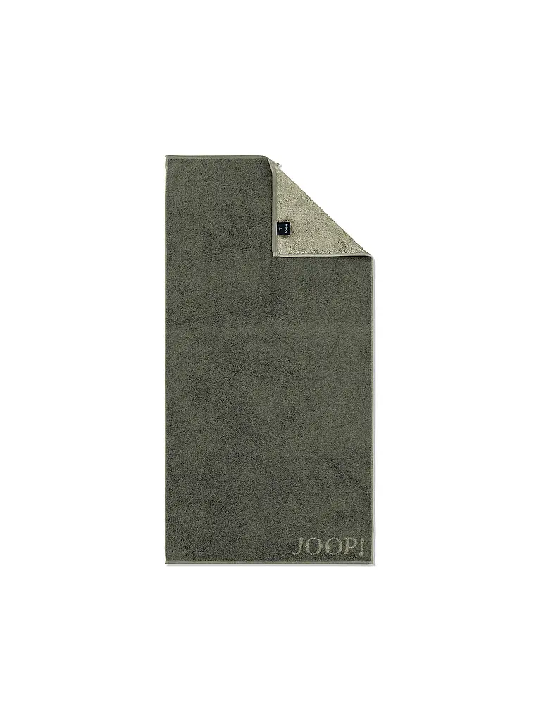 JOOP | Asciugamano 50x100cm CONTOUR DOUBLFACE Oliv | Verde scuro