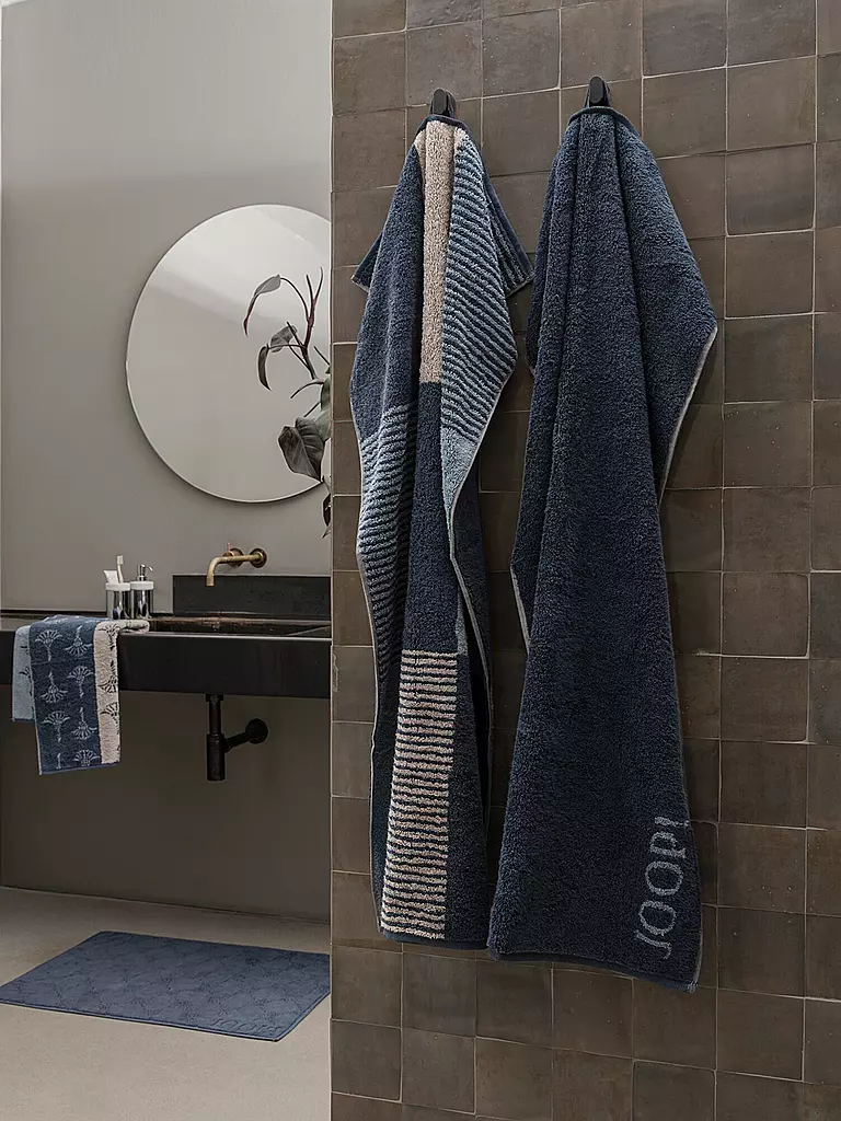 JOOP | Asciugamano 50x100cm DIVEDED DOUBLEFACE Aqua | Blu scuro