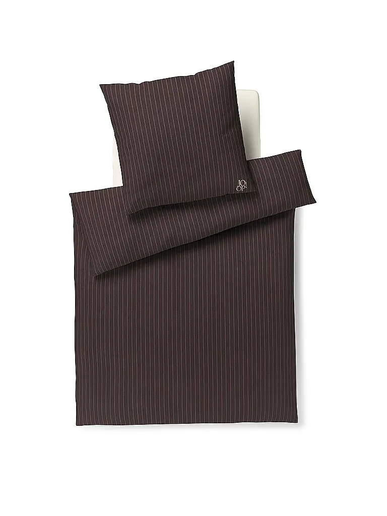 JOOP | Biancheria da letto in flanella 70x90cm/140x200cm SOFT STRIPES Antracite | Grigio