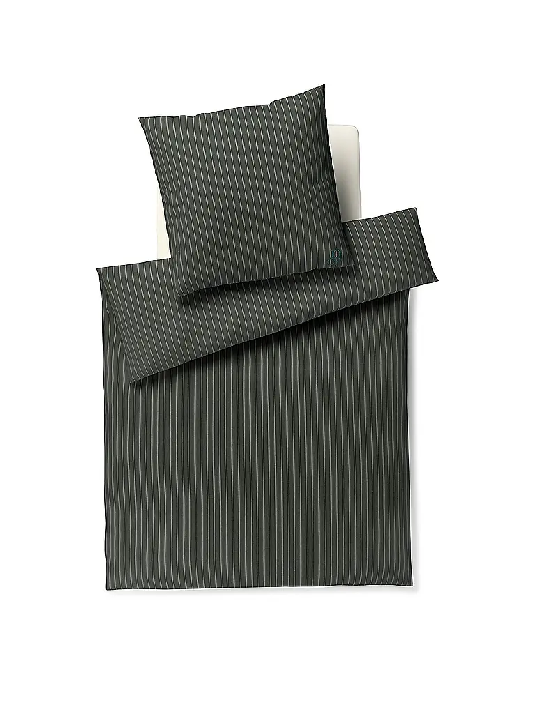 JOOP | Biancheria da letto in flanella 70x90cm/140x200cm SOFT STRIPES | Verde chiaro