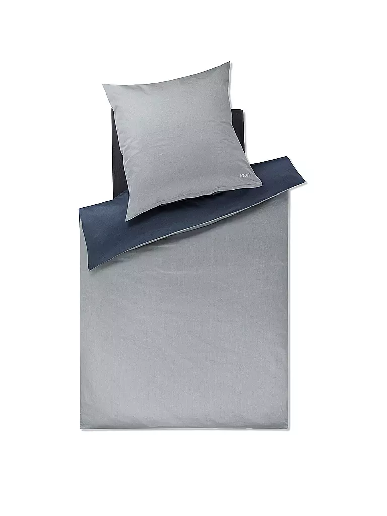 JOOP | Biancheria da letto in raso 70x90cm/140x200cm MICRO PATTERN Grigio/Antracite | Grigio