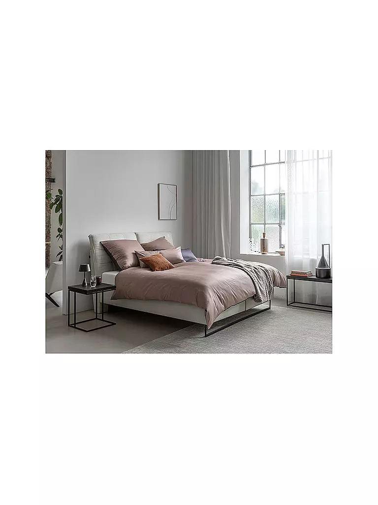 JOOP | Biancheria da letto in raso 70x90cm/140x200cm MICRO PATTERN Rosa/Grigio | Rosa