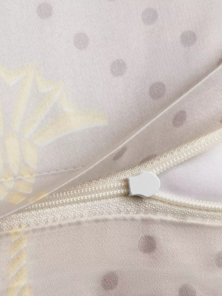 JOOP | Biancheria da letto in raso CORNFLOWER CHARM 2x 70x90cm/200x200cm Vaniglia | Crema