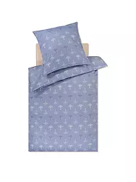 JOOP | Biancheria da letto in raso CORNFLOWER CHARM 70x90 / 140x220cm Stone | Blu chiaro