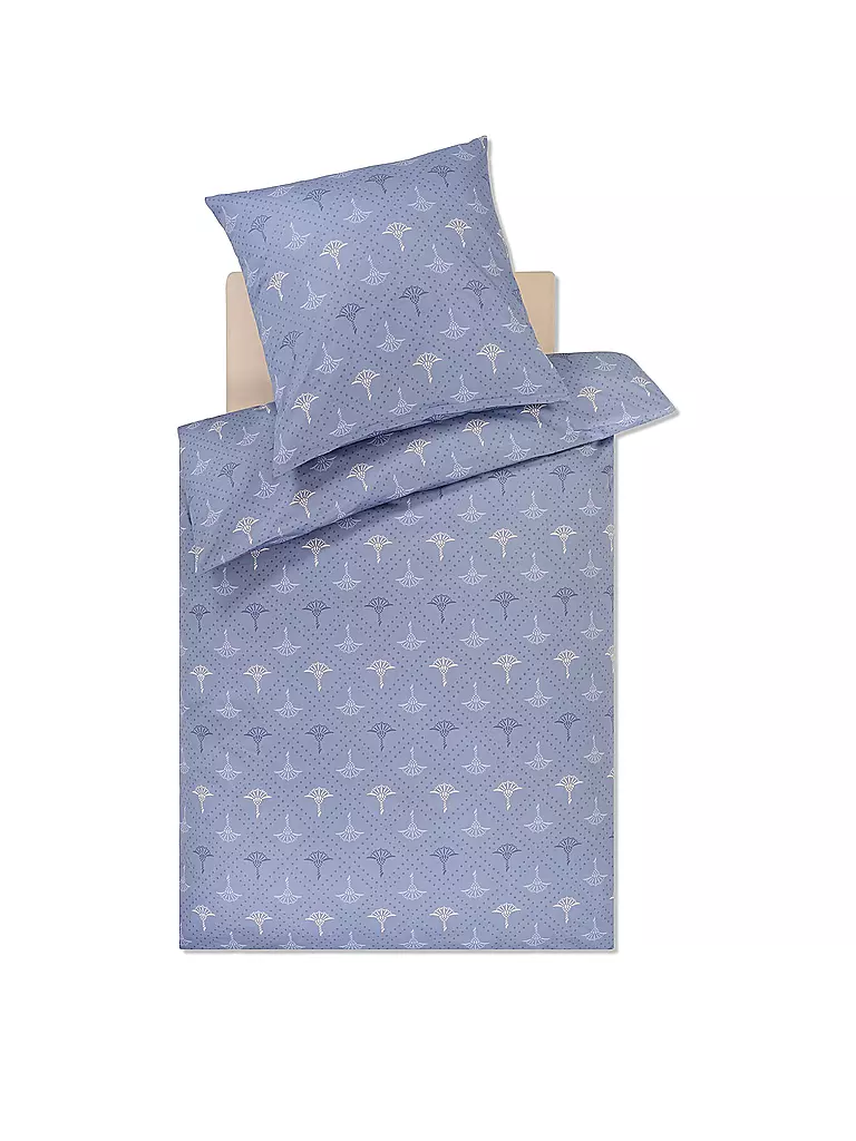 JOOP | Biancheria da letto in raso CORNFLOWER CHARM 70x90 / 140x220cm Ocean | Blu chiaro