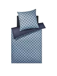 JOOP | Biancheria da letto in raso 70x90cm/140x200cm CORNFLOWER DOUBLE Grigio | Blu scuro