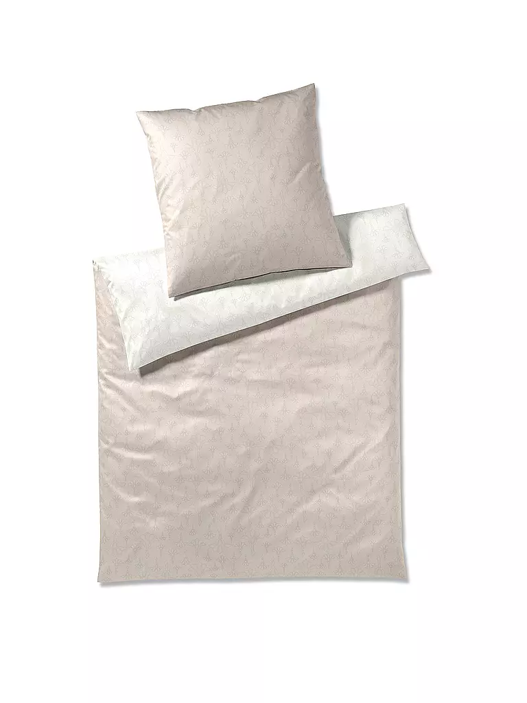 JOOP | Biancheria da letto in raso CORNFLOWER GLAM 70x90cm/140x200cm Nature | Beige