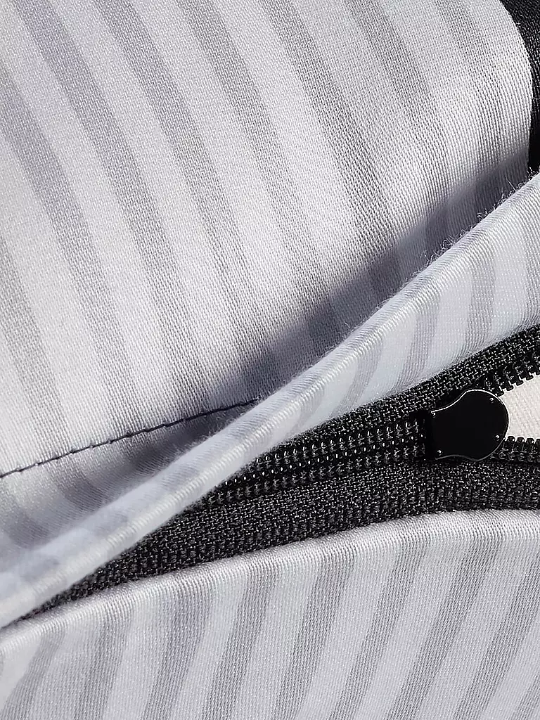 JOOP | Biancheria da letto in raso Cornflower Stripes 2 x 70x90cm / 200x200cm Deep Stone | Grigio