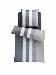 JOOP | Biancheria da letto in raso Cornflower Stripes 70x90cm / 140x220cm Deep Coal | Grigio
