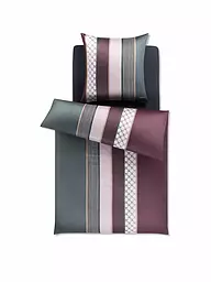 JOOP | Satin Bettwäsche Cornflower Stripes 70x90cm / 140x220cm Deep Coal | Bacca