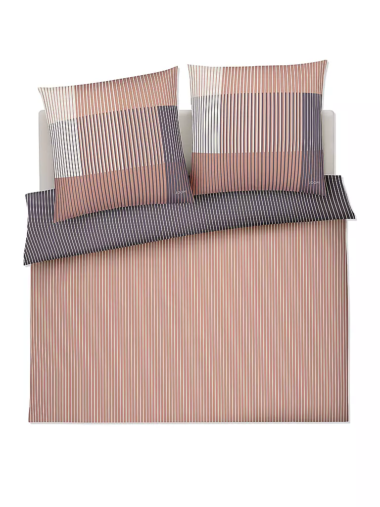 JOOP | Biancheria da letto in raso DIVIDED 2x 70x90cm / 200x200cm Blush | Rosa