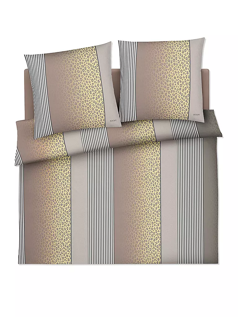 JOOP | Biancheria da letto in raso LEO 2x 70x90cm / 200x200cm Vanilla | Crema