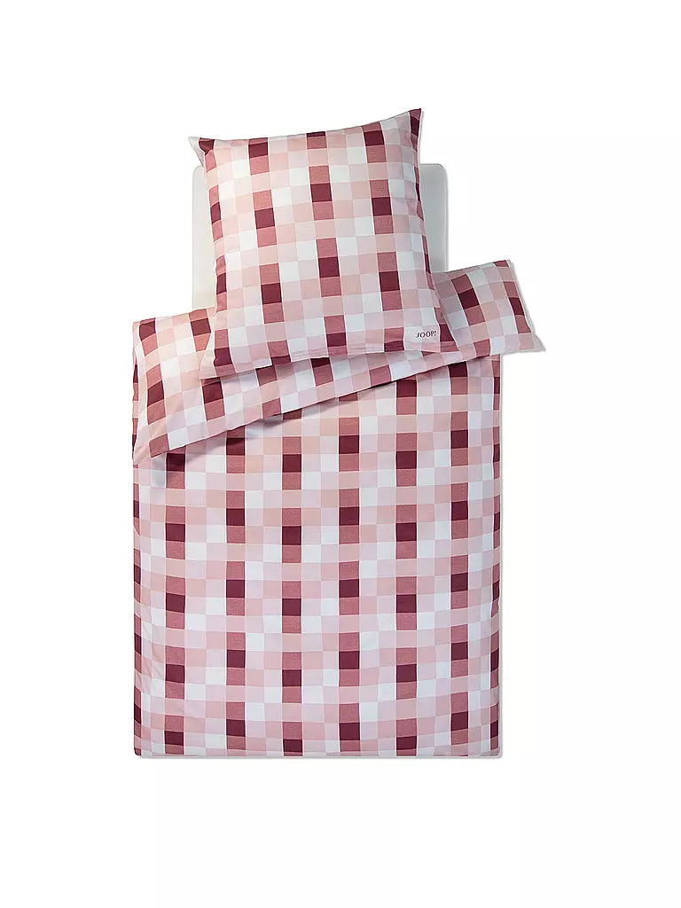 JOOP | Biancheria da letto in raso MESH 2x 70x90cm/2000x200cm Blush | Corallo