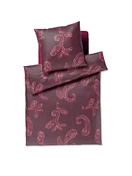 JOOP | Biancheria da letto in raso PAISLEY 70x90cm/140x200cm Rosso scuro | Rosso scuro