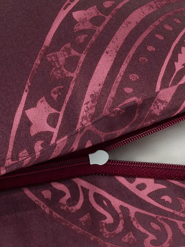 JOOP | Biancheria da letto in raso PAISLEY 70x90cm/140x200cm Rosso scuro | 